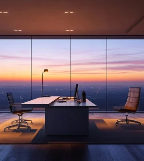 elegant-office-sunset-stockcake